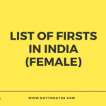 General Knowledge – List of Firsts in India (Female)