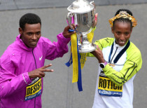 Lelisa Desisa of Ethiopia wins Boston Marathon for second time