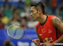 China’s Lin Dan won the men’s singles final at the Badminton Asia Championships in Wuhan