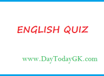 English Quiz – Set Two (Synonyms)