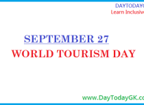 September 27 – World Tourism Day