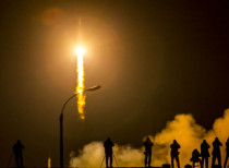 Soyuz rocket with three astronauts blasts off for ISS