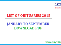List of Obituaries 2015 PDF – January to September
