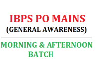 IBPS PO Mains – General Awareness Sections (Both Shifts)