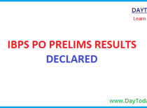 IBPS PO Prelims Results Declared