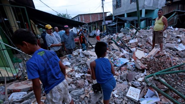 A powerful 7.8-magnitude earthquake in Ecuador
