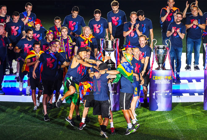 FC Barcelona wins La Liga Champions Parade 2016