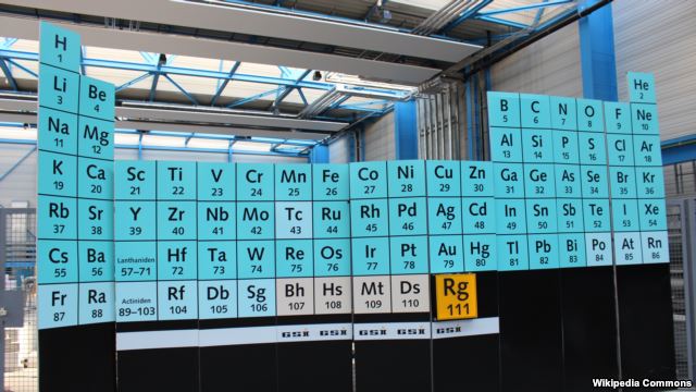 Four new elements in Periodic table get names