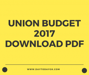Union Budget 2017