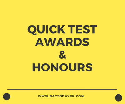 Quick Test Eight – Latest Awards & Honours Updates