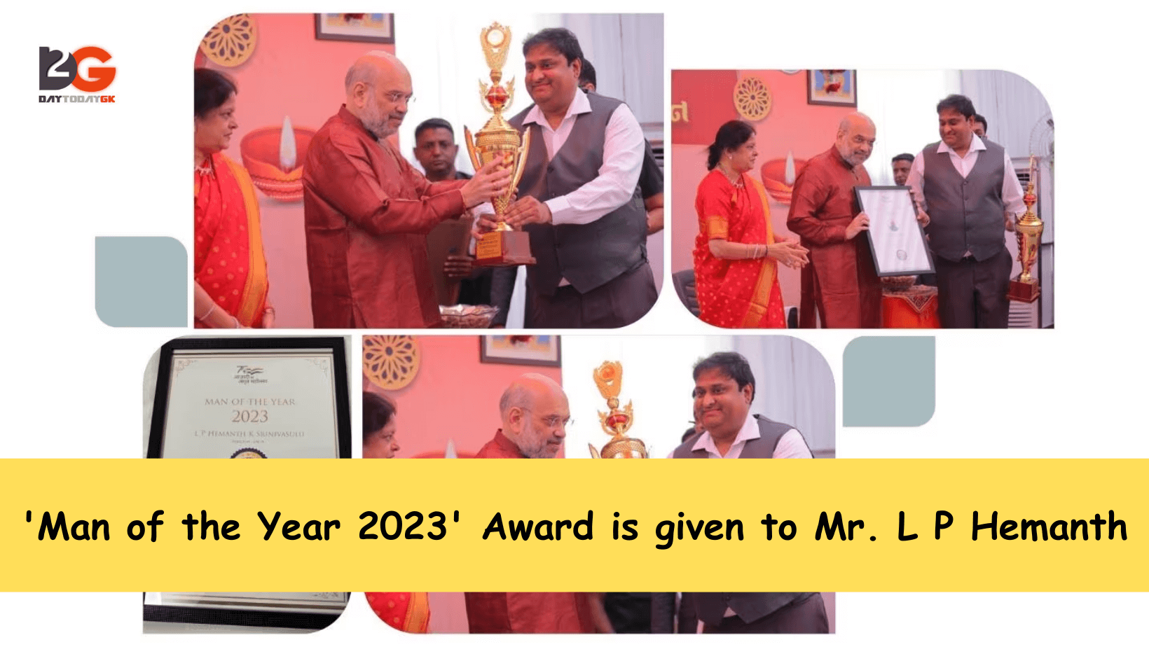 ‘Man of the Year 2023’ Award is given to Mr. L P Hemanth K Srinivasulu